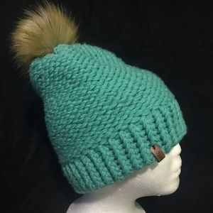 Teal hat